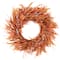24" Peachy Pampas Grass Artificial Fall Harvest Wreath